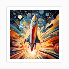 Rocket Launch Art Print