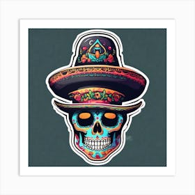 Day Of The Dead Skull 43 Art Print