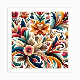 Floral Pattern 1 Art Print