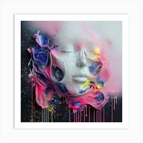 Face It 3 Abstract Painting Art Print