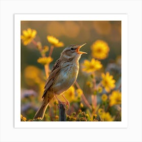 Singing Sparrow Art Print