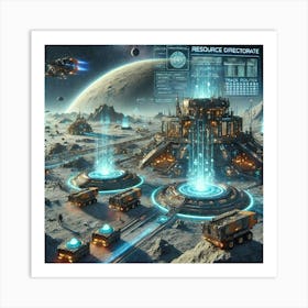 A Futuristic Sci Fi Scene Showcasing The Resource Art Print