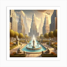 Futuristic City 15 Art Print