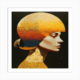 Woman In A Yellow Hat Art Print