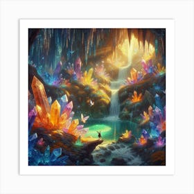 Crystal Cave paintings art print 2 Art Print