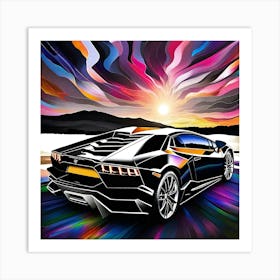 Sports Car Painting Art Print