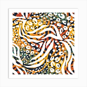 Abstract Geometric Seamless Pattern With Animal Print Art Print