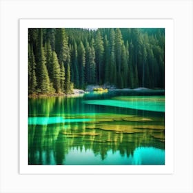 Lake In The Mountains 43 Art Print