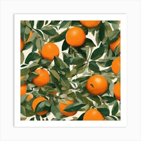 Oranges On A Tree 2 Art Print