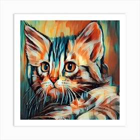 Beautiful Cat Painting Art Print