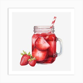 Strawberry Iced Tea 2 Art Print