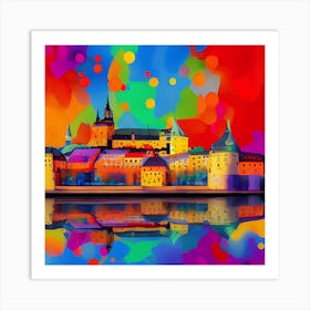 Bratislava Castle Slovakia In Colours Art Print