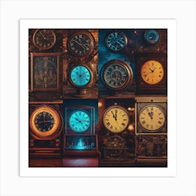 Clocks Art Print