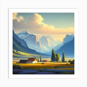 Landscape Painting 129 Art Print