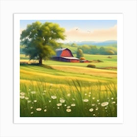 Farm Landscape 6 Art Print