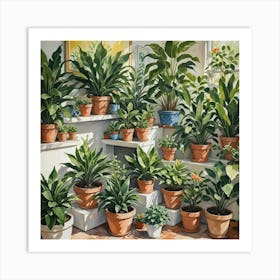 Potted Plants Art Print