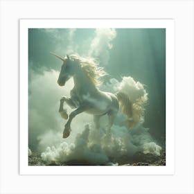 Lena1987 A Transluscent White Unicorn Floating Above The Grou 70b05627 8271 48a8 9a5e 7b59494c88ff 0 Art Print