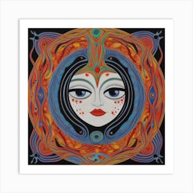 Psychedelic Woman Art Print