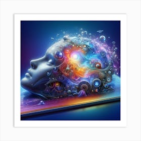 Abstract Of A Woman'S Head Art Print