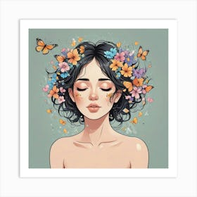 Whimsical Serenity A Portrait Of Nature And Grace (8) Art Print