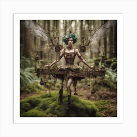 Steampunk Marionette Fairy Machine 1 Art Print