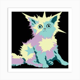 Starry Night Cat Art Print