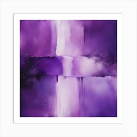 Abstract Minimalist Painting That Represents Duality, Mix Between Watercolor And Oil Paint, In Shade (45) Art Print