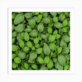 Green Leaves 1 Art Print