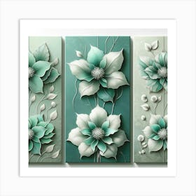 Flowers On A Wall 1 Art Print