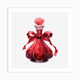 Red Perfume Bottle 10 Art Print