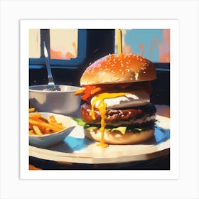 Hamburger Painting 3 Art Print