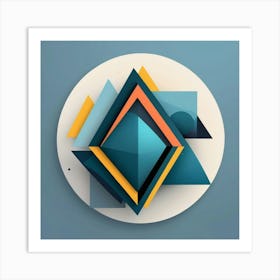 Abstract Triangles Art Print