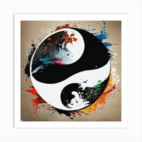 Yin Yang 45 Art Print