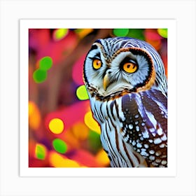 Colorful Owl 39 Art Print