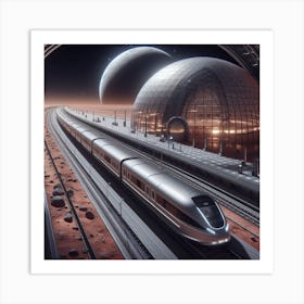Futuristic Train Station 2 Art Print