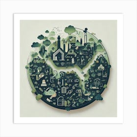 Firefly Icons Of Pollution And Environmental Impact Awareness 21735 Art Print