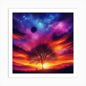 Tree In The Sky 26 Art Print