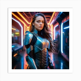 Futuristic Woman 36 Art Print