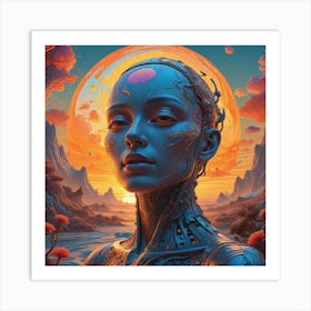 Futuristic Woman 1 Art Print