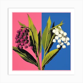 Lily Of The Valley 1 Pop Art Illustration Square Art Print