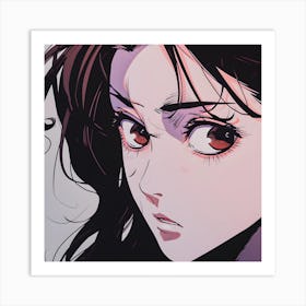 Anime Girl With Red Eyes Art Print