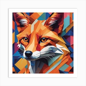 Geometric Fox Art Print