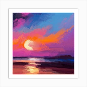 The Purple Sunset Art Print