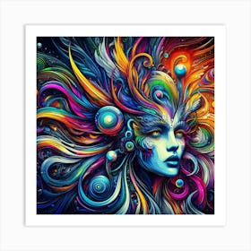 Psychedelic Woman 1 Art Print