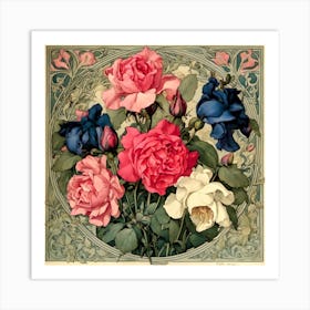 Roses In A Vase Art Print