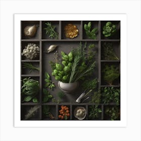 Herbs In A Box Art Print