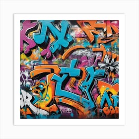 Graffiti Wall 6 Art Print