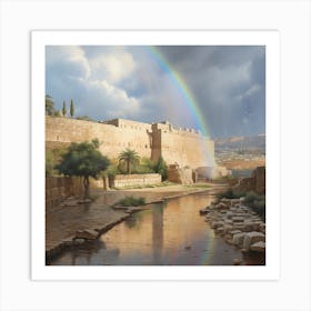 Rainbow Over Jerusalem2 Art Print