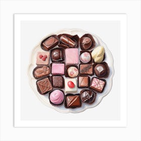 Chocolates On A Plate 20 Art Print