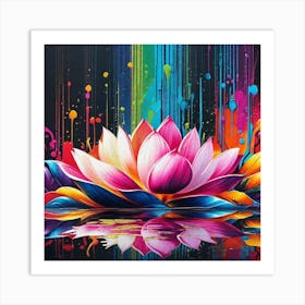 Lotus Painting Art Print